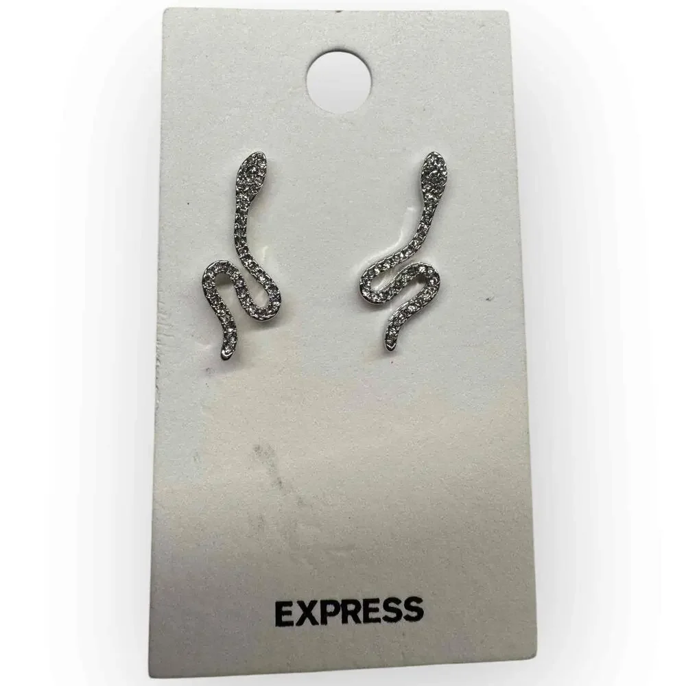 NWT Rhinestone Snake Earrings from Express.